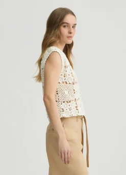 Liu Jo Top de punto crochet-Mujer Cárdigans Y Jerséis