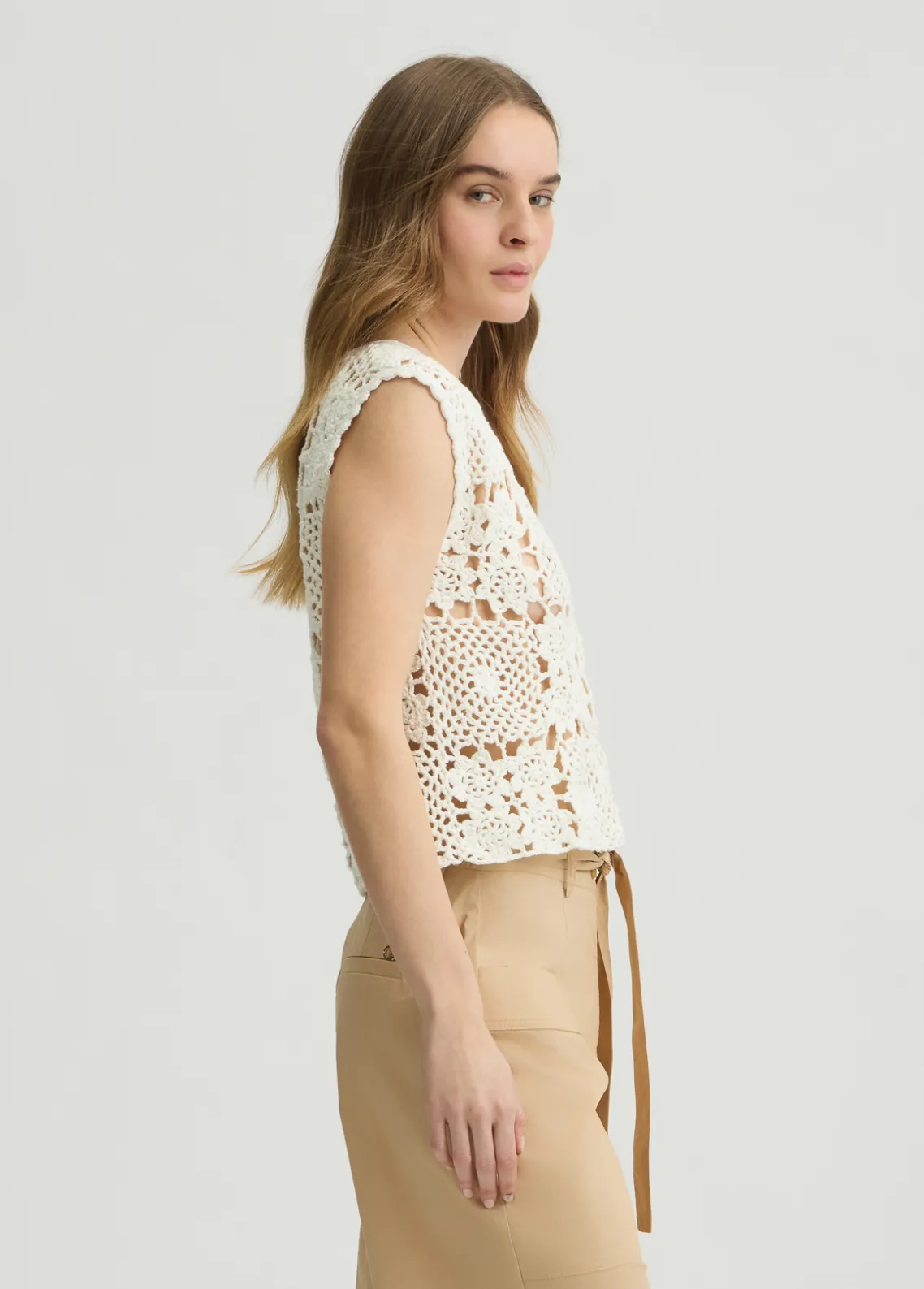 Liu Jo Top de punto crochet-Mujer Cárdigans Y Jerséis