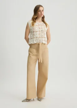 Liu Jo Top de punto crochet-Mujer Cárdigans Y Jerséis