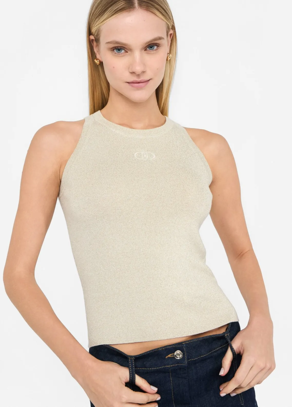Liu Jo Top de punto lurex®-Mujer Cárdigans Y Jerséis