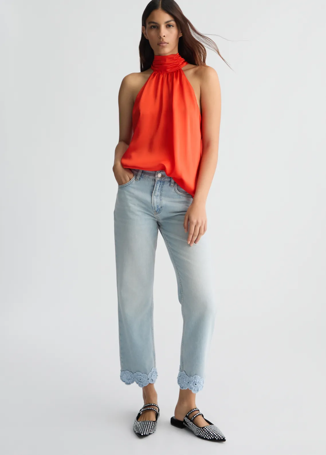 Liu Jo Top de raso-Mujer Camisetas Y Tops