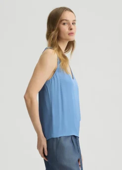 Liu Jo Top de raso color-Mujer Camisetas Y Tops