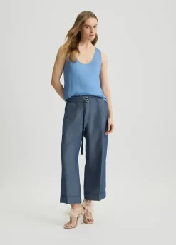 Liu Jo Top de raso color-Mujer Camisetas Y Tops
