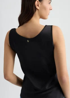 Liu Jo Top de raso con encaje-Mujer Camisetas Y Tops