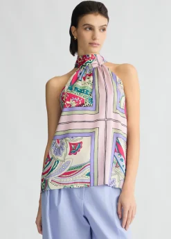 Liu Jo Top de raso estampado-Mujer Camisetas Y Tops