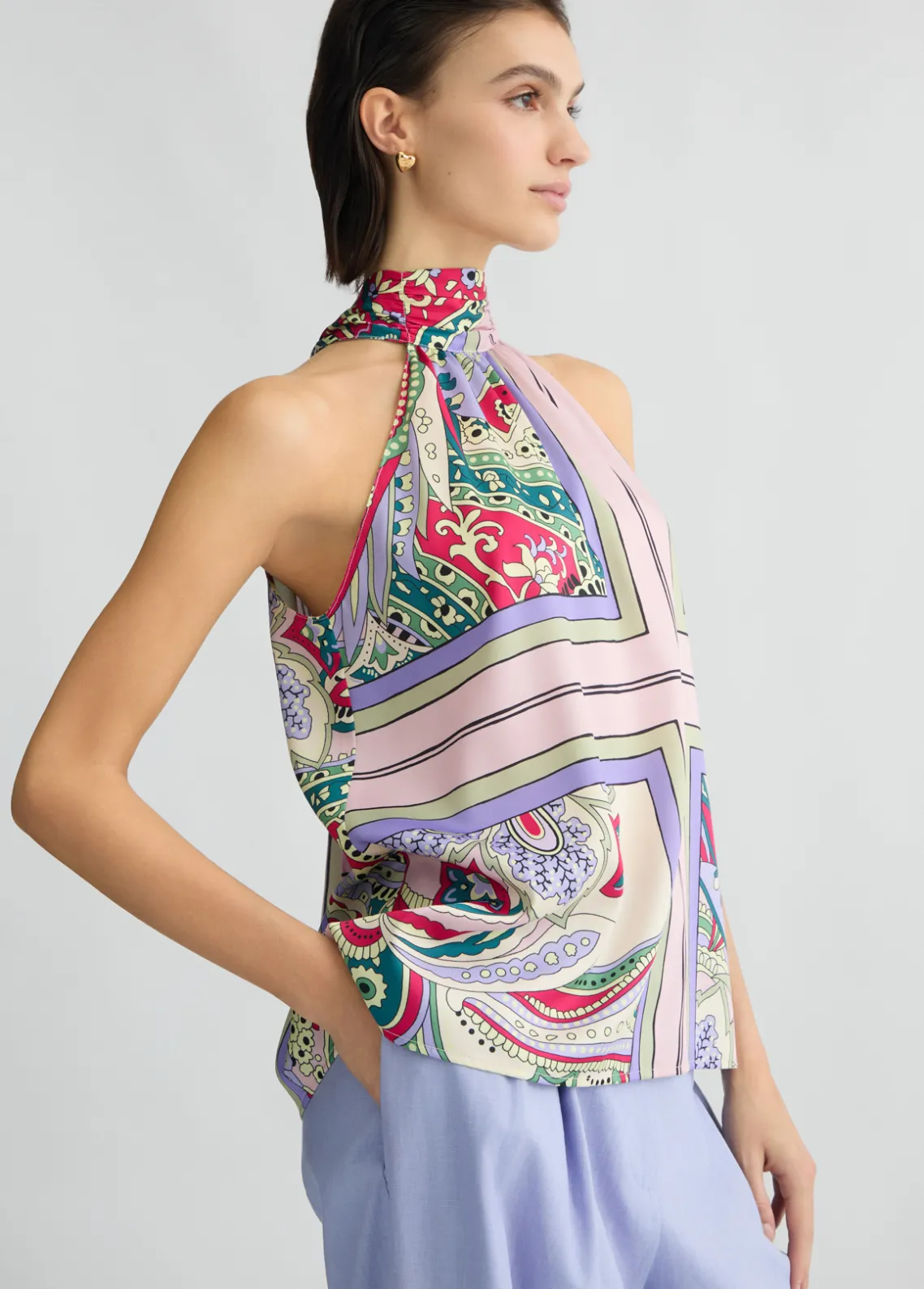 Liu Jo Top de raso estampado-Mujer Camisetas Y Tops