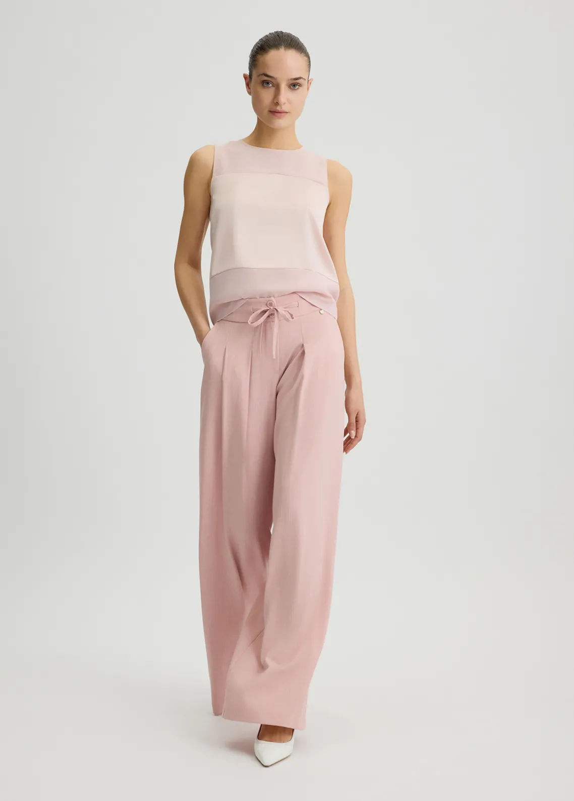 Liu Jo Top de raso y georgette-Mujer Tailleur|Camisetas Y Tops
