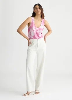 Liu Jo Top de satén-Mujer Camisetas Y Tops