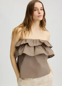 Liu Jo Top de tafetán-Mujer Camisetas Y Tops