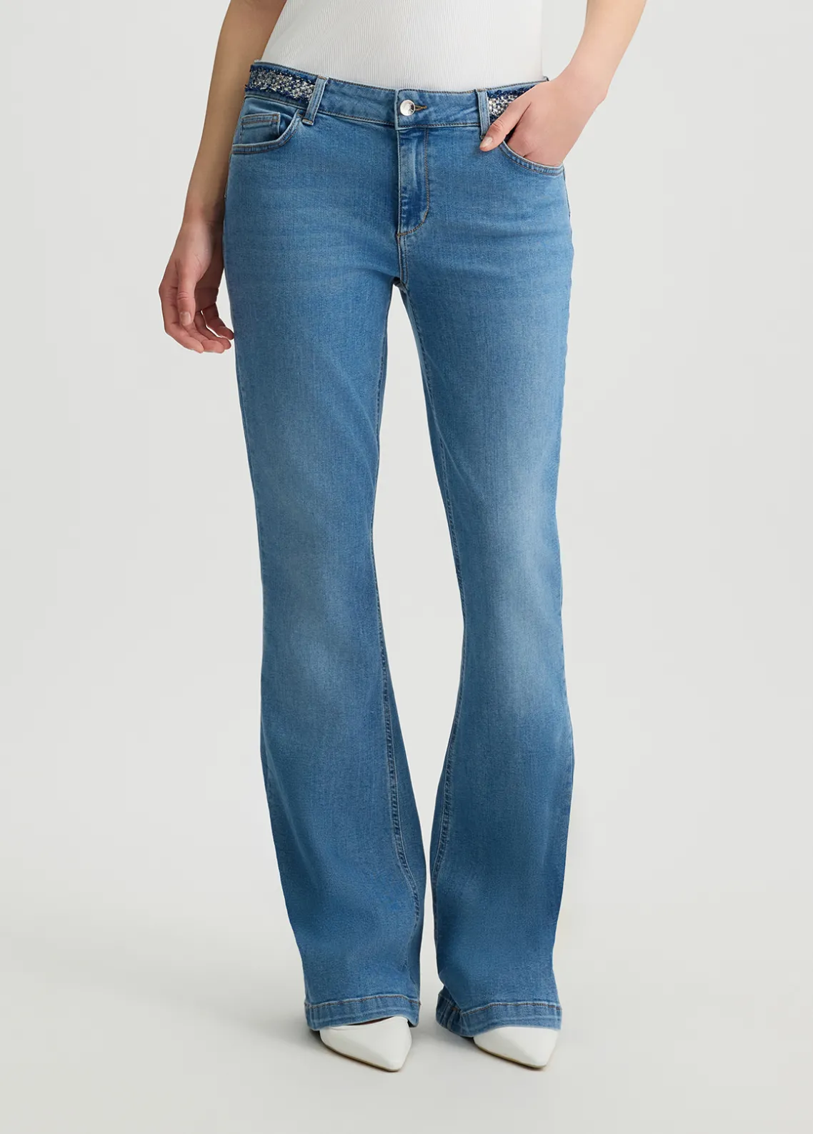 Liu Jo Vaqueros acampanados Bottom Up-Mujer Bootcut