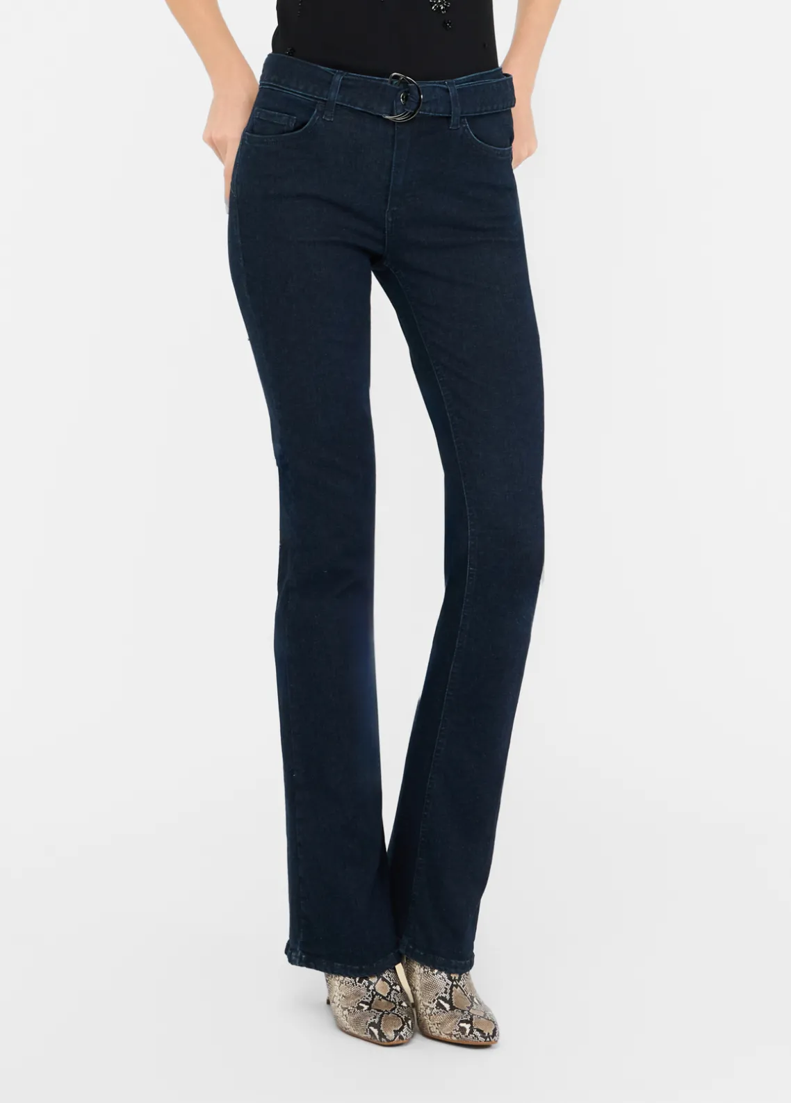 Liu Jo Vaqueros acampanados con cinturón-Mujer Bootcut