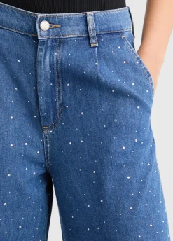 Liu Jo Vaqueros acampanados con strass-Mujer Vaqueros Campana