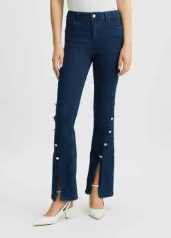 Liu Jo Vaqueros acampanados con botones-Mujer Bootcut