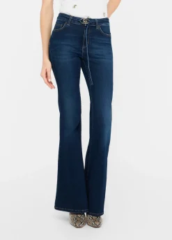 Liu Jo Vaqueros acampanados con cinturón-Mujer Bootcut