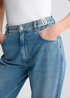 Liu Jo Vaqueros baggy de talle alto-Mujer Vaqueros Rectos