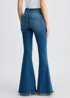 Liu Jo Vaqueros bootcut con cinturón-Mujer Vaqueros Campana