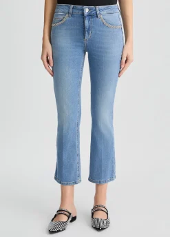 Liu Jo Vaqueros bootcut con strass-Mujer Vaqueros Rectos