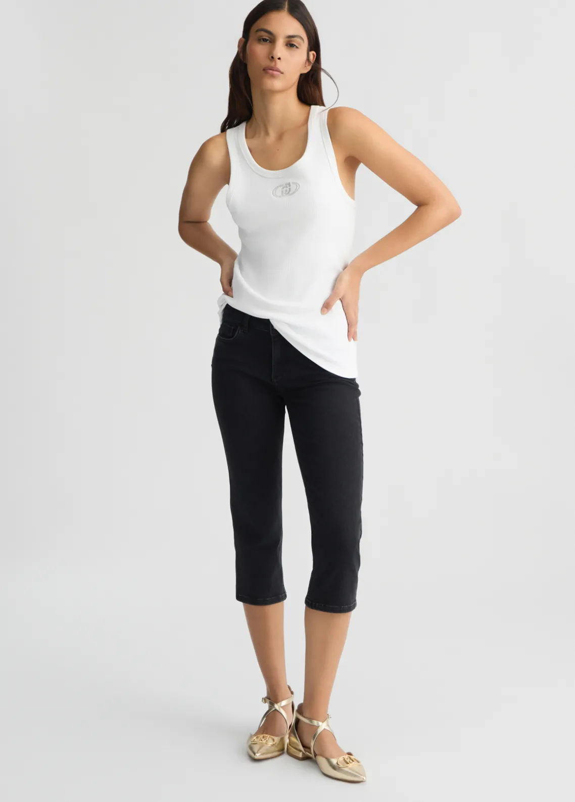 Liu Jo Vaqueros Capri bottom up-Mujer Vaqueros Campana|Vaqueros Slim