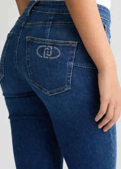 Liu Jo Vaqueros ceñidos oscuros con strass-Mujer Vaqueros Pitillo