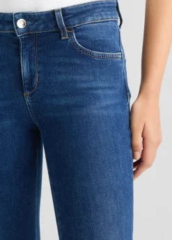 Liu Jo Vaqueros ceñidos oscuros con strass-Mujer Vaqueros Pitillo