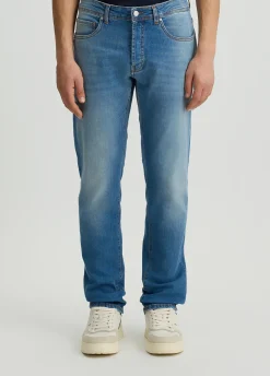 Liu Jo Vaqueros entallados de algodón efecto desgastado-Hombre Jeans