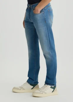 Liu Jo Vaqueros entallados de algodón efecto desgastado-Hombre Jeans