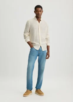 Liu Jo Vaqueros entallados de algodón efecto desgastado-Hombre Jeans