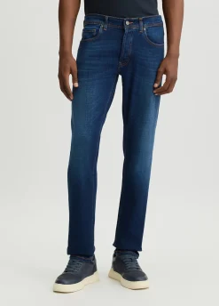 Liu Jo Vaqueros entallados de algodón efecto desgastado-Hombre Jeans