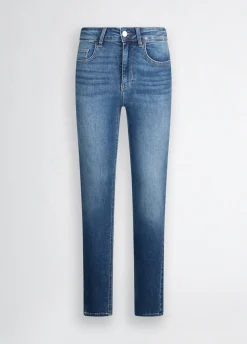 Liu Jo Vaqueros pitillo azules con strass-Mujer Vaqueros Pitillo