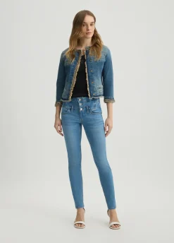 Liu Jo Vaqueros pitillo de talle alto-Mujer Vaqueros Slim