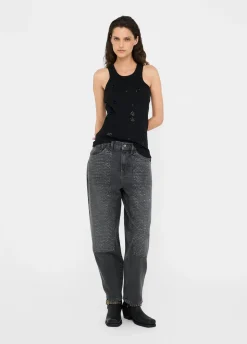 Liu Jo Vaqueros rectos con strass-Mujer Vaqueros Slim