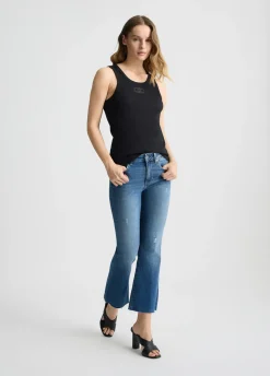 Liu Jo Vaqueros tobilleros acampanados-Mujer Vaqueros Slim