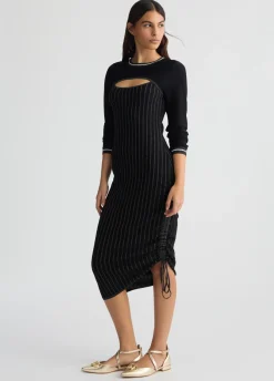 Liu Jo Vestido asimétrico de punto-Mujer Cárdigans Y Jerséis|Vestidos