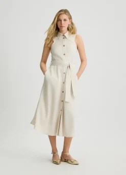 Liu Jo Vestido camisero con cinturón-Mujer Vestidos