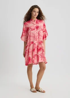 Liu Jo Vestido camisero con estampado de palmeras-Mujer Moda Baño|Vestidos