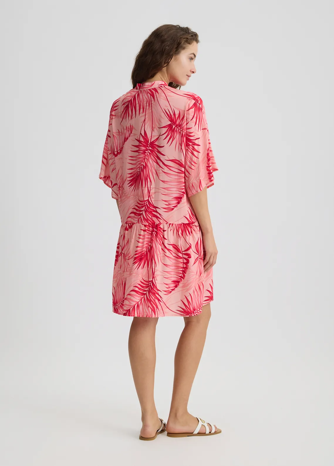 Liu Jo Vestido camisero con estampado de palmeras-Mujer Moda Baño|Vestidos