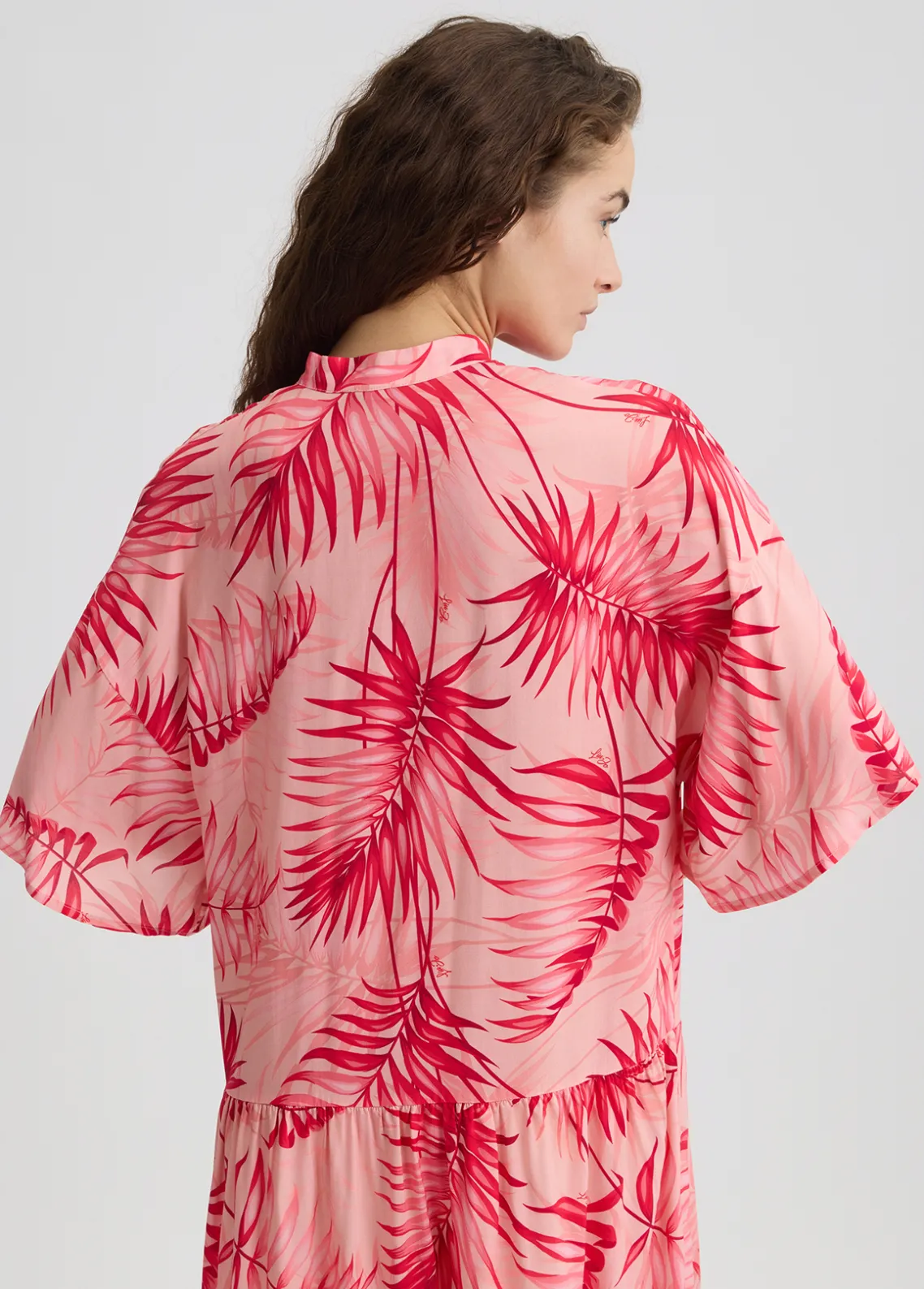 Liu Jo Vestido camisero con estampado de palmeras-Mujer Moda Baño|Vestidos