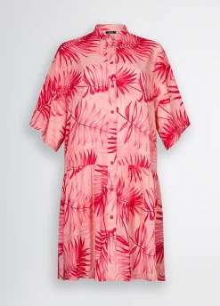 Liu Jo Vestido camisero con estampado de palmeras-Mujer Moda Baño|Vestidos