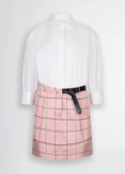 Liu Jo Vestido camisero con falda a cuadros-Mujer Vestidos