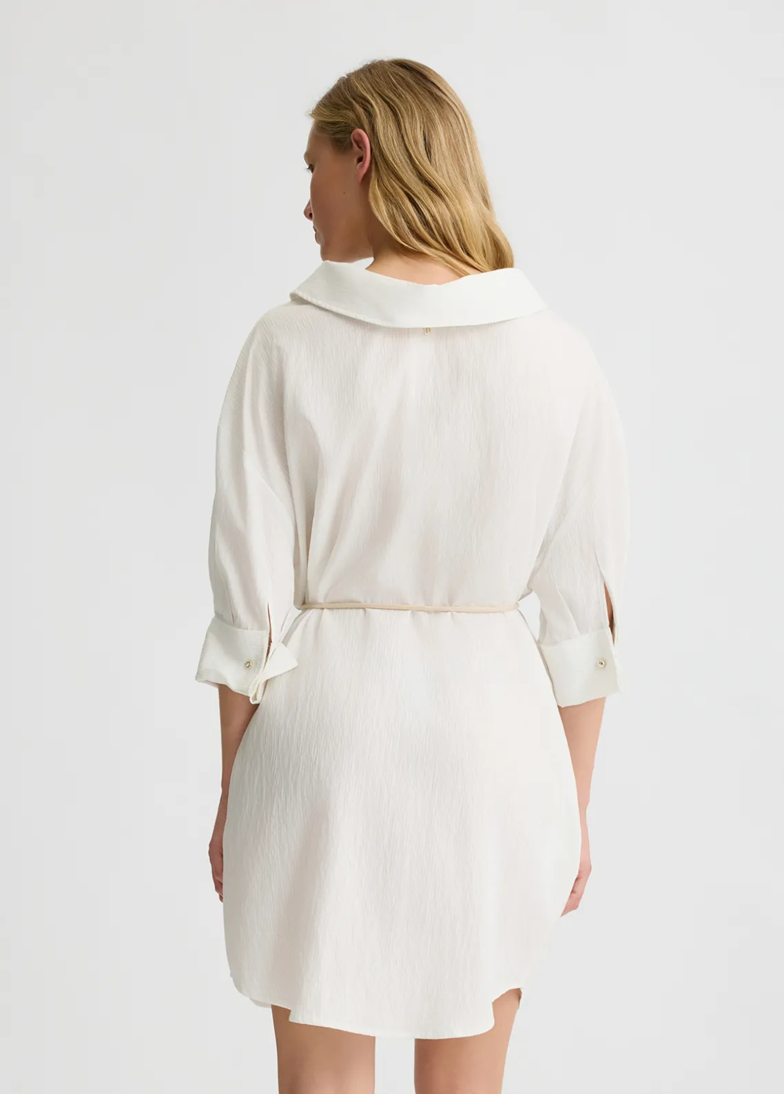 Liu Jo Vestido camisero de algodón a rayas-Mujer Vestidos