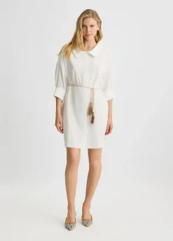 Liu Jo Vestido camisero de algodón a rayas-Mujer Vestidos