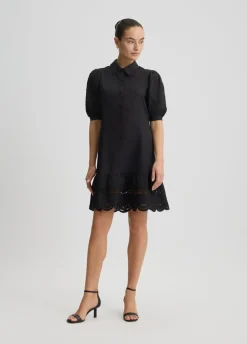 Liu Jo Vestido camisero de algodón con bordados-Mujer Vestidos