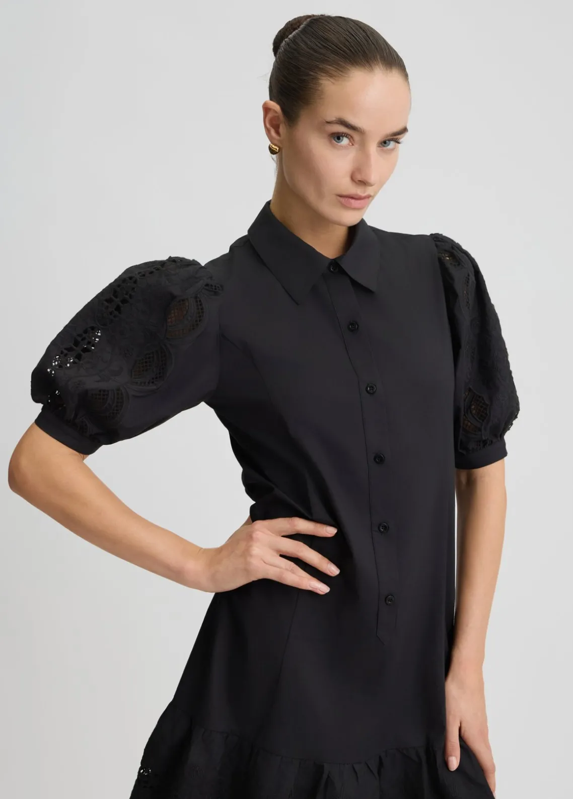 Liu Jo Vestido camisero de algodón con bordados-Mujer Vestidos