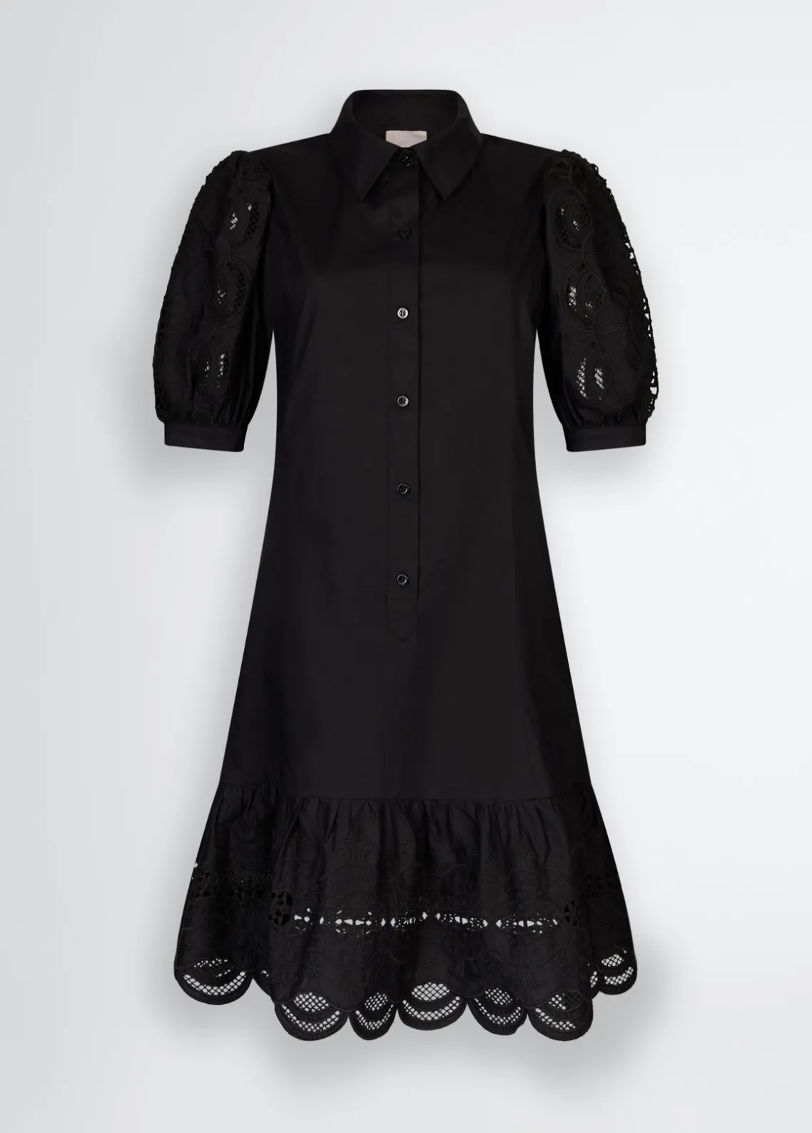 Liu Jo Vestido camisero de algodón con bordados-Mujer Vestidos