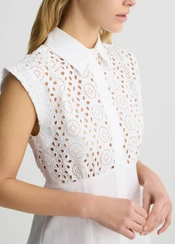 Liu Jo Vestido camisero de bordado inglés-Mujer Vestidos