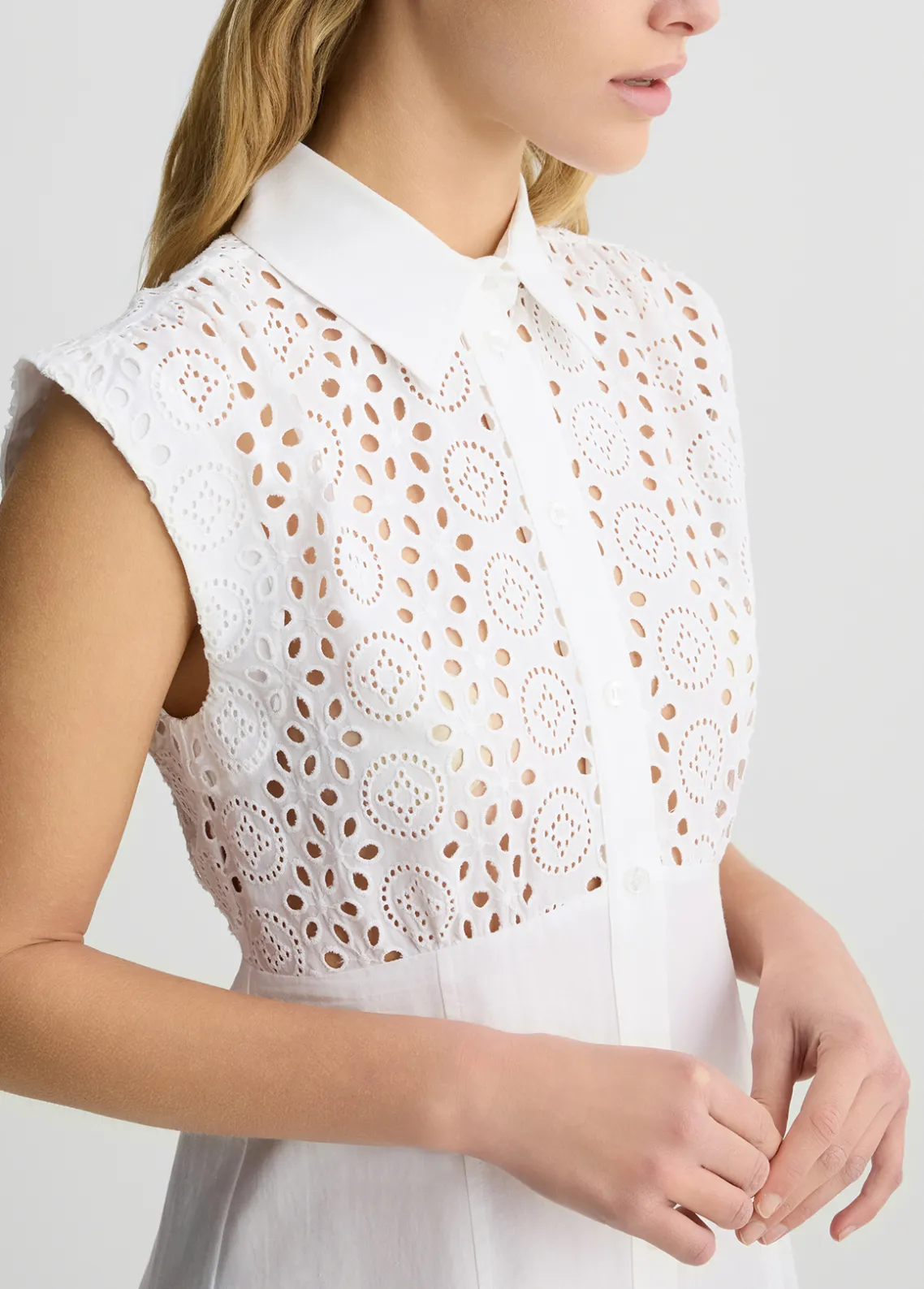 Liu Jo Vestido camisero de bordado inglés-Mujer Vestidos