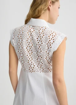 Liu Jo Vestido camisero de bordado inglés-Mujer Vestidos