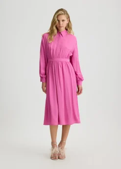 Liu Jo Vestido camisero de crepé de China-Mujer Vestidos