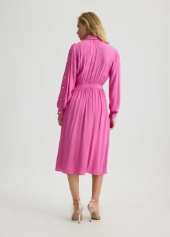 Liu Jo Vestido camisero de crepé de China-Mujer Vestidos