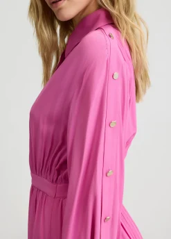 Liu Jo Vestido camisero de crepé de China-Mujer Vestidos